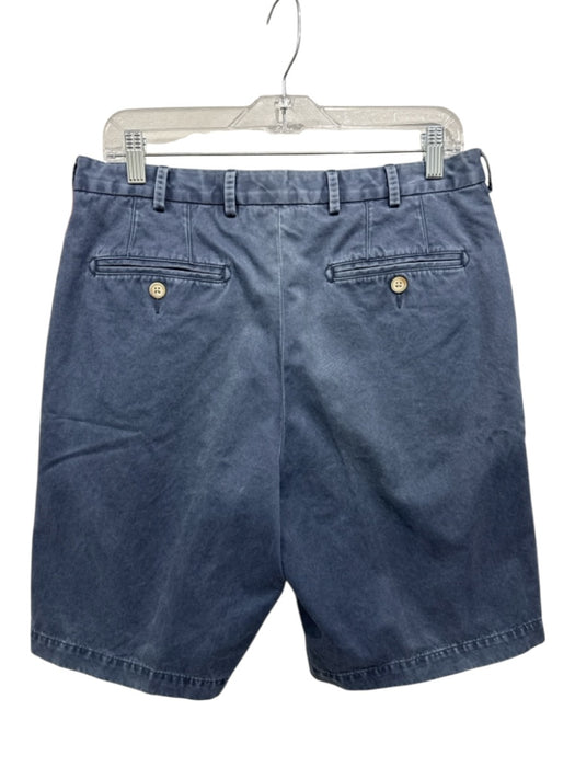 Peter Millar Size 32 Blue Cotton Solid Zip Fly Men's Shorts Blue / 32
