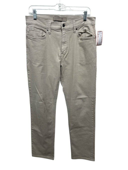 Joes Size Est L Beige Solid Zip Fly Men's Pants Beige / Est L