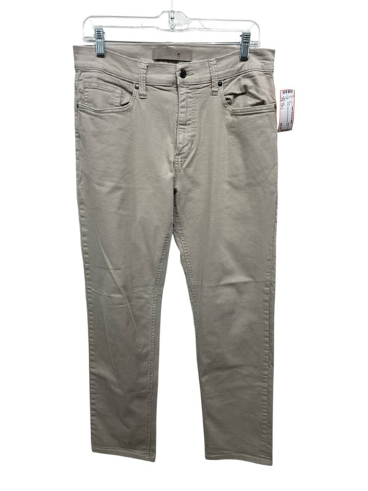 Joes Size Est L Beige Solid Zip Fly Men's Pants Beige / Est L