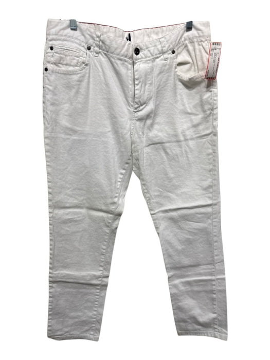 Johnnie O Size 32 White Cotton Solid Zip Fly Men's Pants White / 32
