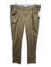 Peter Millar Size 36 Beige Cotton Solid Zip Fly Men's Pants Beige / 36