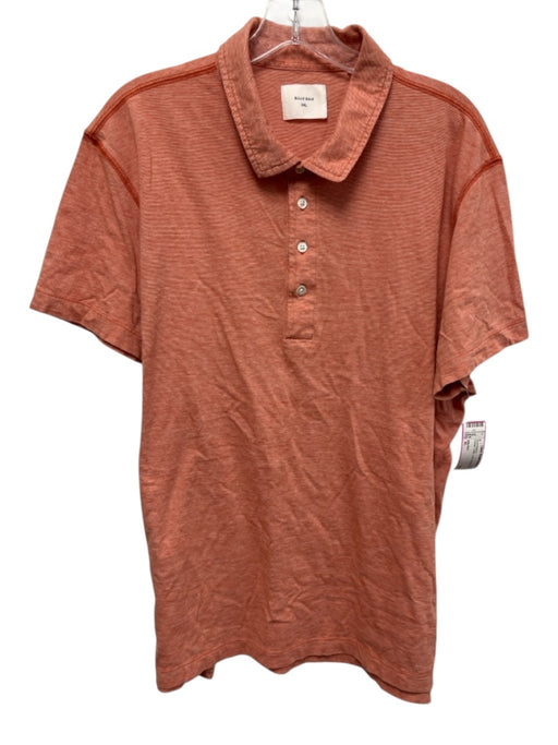 Billy Reid Size XL Orange Cotton Polo Men's Short Sleeve Orange / XL