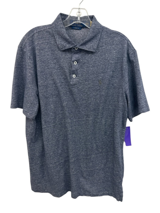 Polo Size M Navy Blue & White Cotton Polo Men's Short Sleeve Navy Blue & White / M