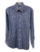 Peter Millar Size S Blue & White Cotton Grid Button Up Men's Long Sleeve Shirt Blue & White / S