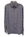 Peter Millar Size M Red & Blue Synthetic Plaid Button Up Men's Long Sleeve Shirt Red & Blue / M