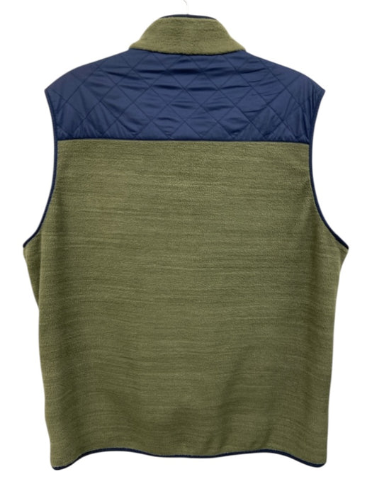 Peter Millar Size M Green & Blue Polyester Zip Up Men's Vest Green & Blue / M
