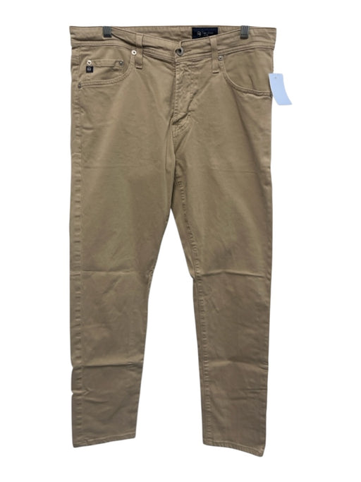 AG Size Est 32 Beige Cotton Blend Solid Khaki Men's Pants Beige / Est 32