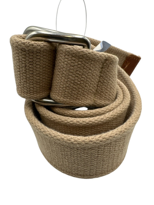 Polo Beige Cotton Solid One Size Men's Belt Beige