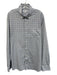 Peter Millar Size XL White & Blue Synthetic Plaid Athletic Long Sleeve Shirt White & Blue / XL