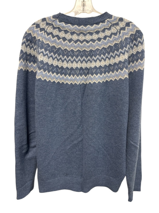 Peter Millar Size M Light blue Wool Blend Solid Crew Neck Men's Sweater Light blue / M