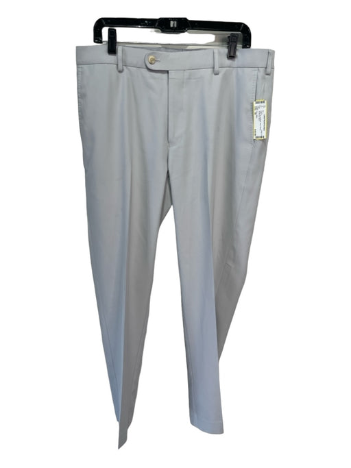 Peter Millar Size 35 Gray Synthetic Solid Khakis Men's Pants 35