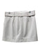 Marie Oliver Size S White Polyurethane Belt Inc zip fly Pockets Skirt White / S
