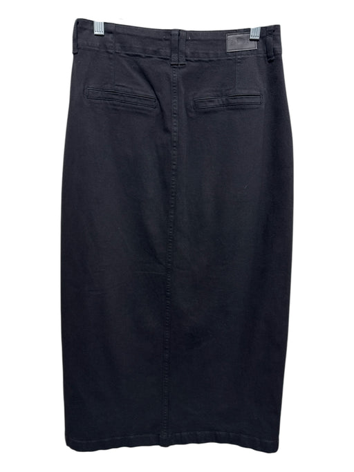 Pistola Size 26 Black Cotton Blend Twill pleat front Pencil Below knee Skirt Black / 26