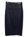 Pistola Size 26 Black Cotton Blend Twill pleat front Pencil Below knee Skirt Black / 26