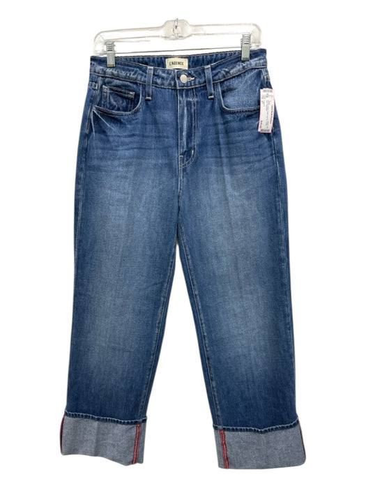 L'agence Size 27 Medium Wash Cotton Zip Fly Cuffed Hem Jeans Medium Wash / 27