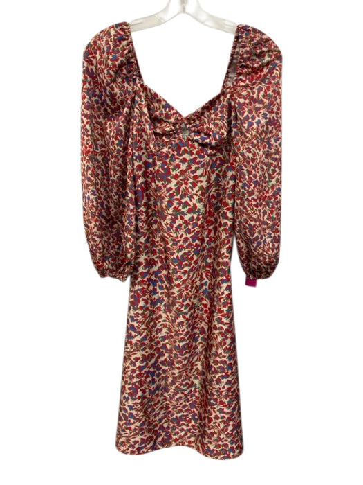 Sachin & Babi x Anthropologie Size 4 Cream White, Red & Blue Polyester Dress Cream White, Red & Blue / 4