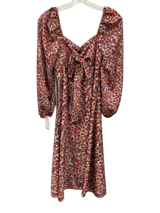 Sachin & Babi x Anthropologie Size 4 Cream White, Red & Blue Polyester Dress Cream White, Red & Blue / 4
