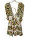 For Love & Lemons Size S White, Green & Yellow Polyester Floral Dress White, Green & Yellow / S