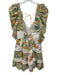 For Love & Lemons Size S White, Green & Yellow Polyester Floral Dress White, Green & Yellow / S