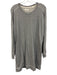 Billy Reid Size S Gray Cotton Sweater Dress Long Sleeve Heathered Stripe Dress Gray / S