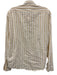 Billy Reid Size L Peach & White Cotton Long Sleeve Striped Button Up Pockets Top Peach & White / L