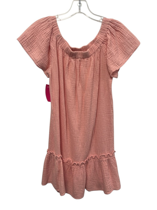 Rebecca Taylor Size 2 Pink Cotton Gauze Mini Off Shoulder Dress Pink / 2