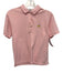 Masters Collection Size S Pink Cotton 1/4 Button Collared Top Pink / S
