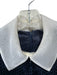 Victor Costa Size S/M Blue & White Sequined Collared Dress Blue & White / S/M
