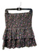 Isabel Etoile Marant Size 40 Black & Multi Cotton Stretch Waist Floral Skirt Black & Multi / 40