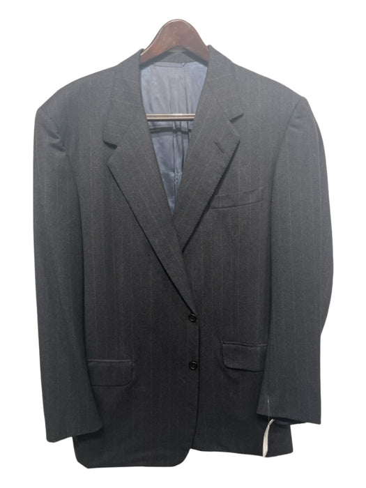 Oxxford Gray & Multi-Color Wool Striped 2 Button Men's Suit 46L