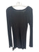 Enza Costa Size L Black Rayon & Silk Ribbed Knit Long Sleeve Dress Black / L