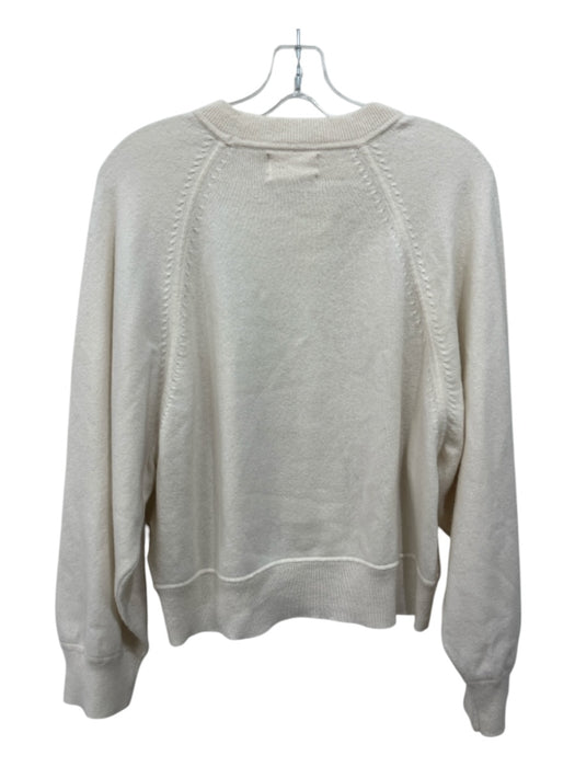 Loulou Studio Size M Cream Cashmere Crew Neck Long Sleeve Raglan Sweater Cream / M