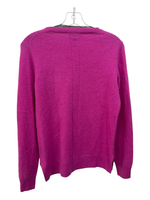 Saks Fifth Ave Size S Bright Pink Cashmere Crew Neck Long Sleeve Sweater Bright Pink / S