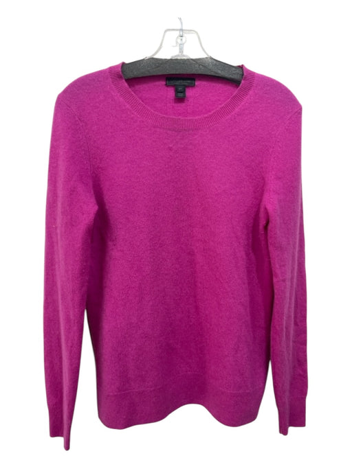 Saks Fifth Ave Size S Bright Pink Cashmere Crew Neck Long Sleeve Sweater Bright Pink / S