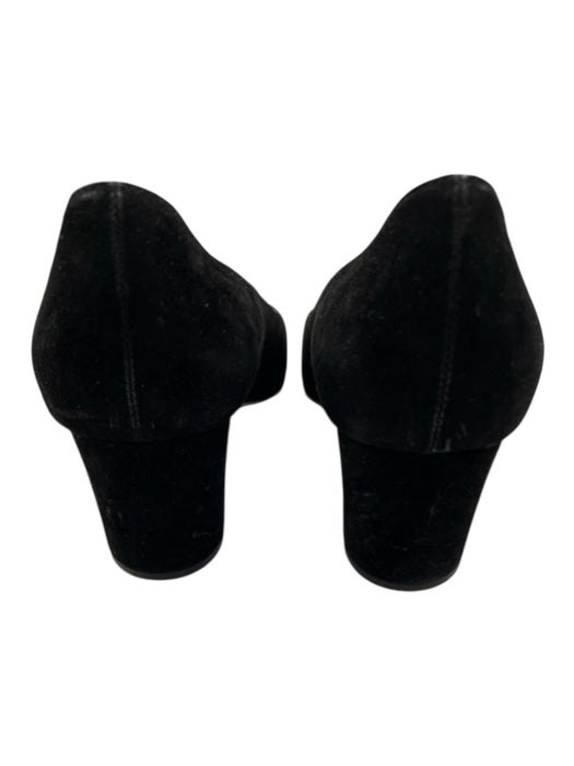 Prada Shoe Size 41 Black Suede Silver Hardware Buckle Kitten Heel Pumps Black / 41