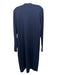 Magaschoni Size M Navy Rayon Blend Open Front Long Sleeve Pockets Long Cardigan Navy / M