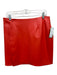 Lapointe Size 12 Orange Polyurethane Blend Faux Leather Snap Button Wrap Skirt Orange / 12