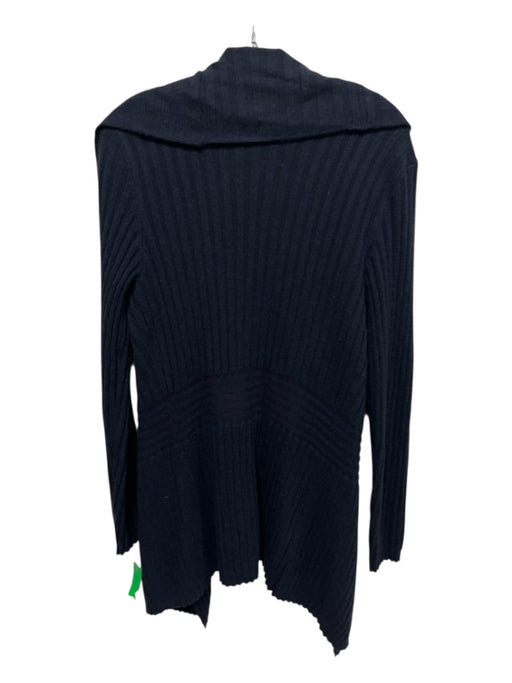 Minnie Rose Size M Navy Cashmere Blend Open Front Ribbed Knit Cardigan Navy / M