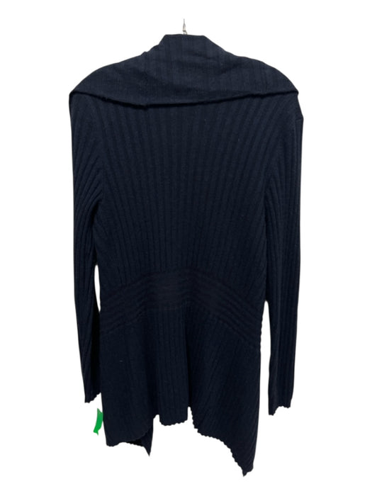 Minnie Rose Size M Navy Cashmere Blend Open Front Ribbed Knit Cardigan Navy / M