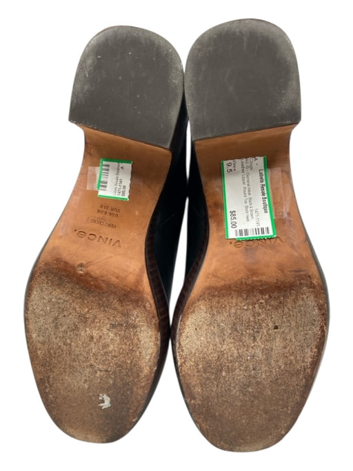 Vince Shoe Size 9.5 Black & Brown Leather Upper Round Toe Block Heel Clogs Black & Brown / 9.5