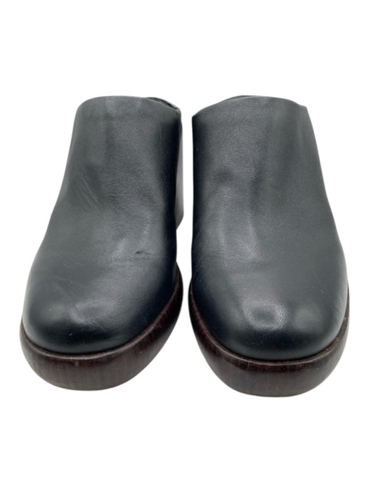 Vince Shoe Size 9.5 Black & Brown Leather Upper Round Toe Block Heel Clogs Black & Brown / 9.5