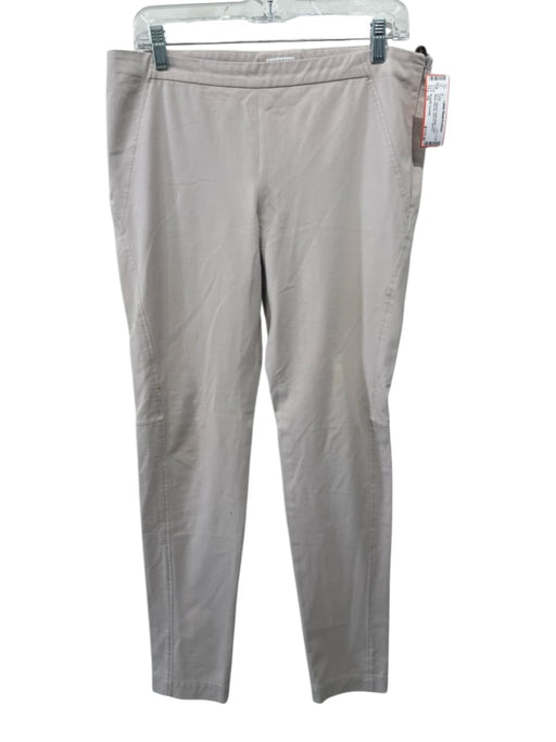 Brunello Cucinelli Size 10 Khaki Beige Cupro Blend Side Zip Slim Fit Pants Khaki Beige / 10