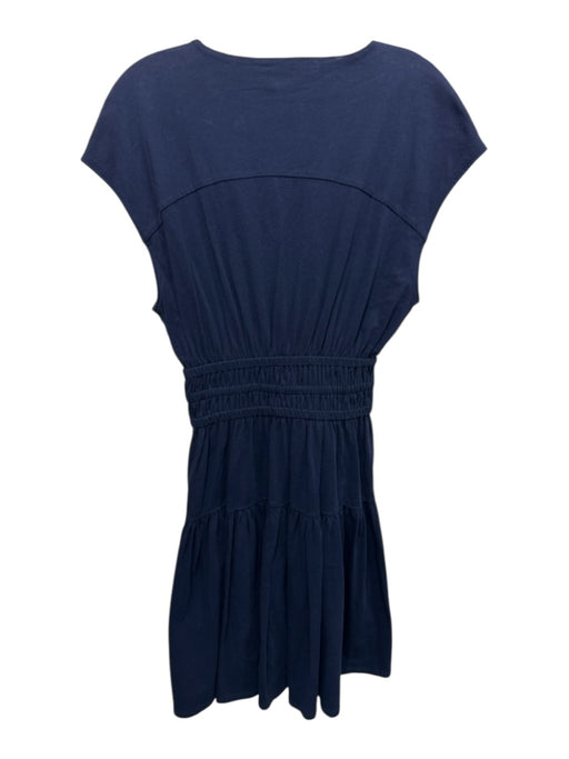 Derek Lam 10 Crosby Size L Navy Cotton V Neck Sleeveless drawsstring Dress Navy / L