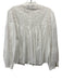 Sea New York Size M White Cotton Floral Eyelet Long Balloon Sleeve Button Up Top White / M