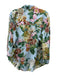 Cara Cara Size M Blue & Multi Cotton Floral Long Balloon Sleeve Top Blue & Multi / M