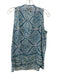 Bell by Alicia Bell Size M White & Teal Silk & Cotton Floral Paisley Top White & Teal / M