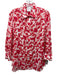 Finley Size M White, Pink & Orange Cotton Abstract Botanical Print Button Up Top White, Pink & Orange / M