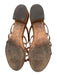 Alexandre Birman Shoe Size 41 Tan Brown Leather Upper Snakeskin Mule Sandals Tan Brown / 41