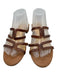 Alexandre Birman Shoe Size 41 Tan Brown Leather Upper Snakeskin Mule Sandals Tan Brown / 41
