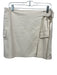 Tanya Taylor Size 8 Cream White Linen Blend Utility Pockets Wrap Mini Skirt Cream White / 8